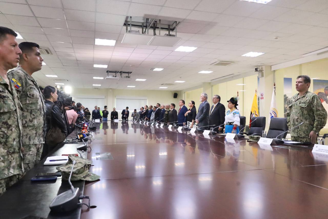 Instalación de mesa de seguridad electoral el 28 de junio del 2023. Foto: CNE
