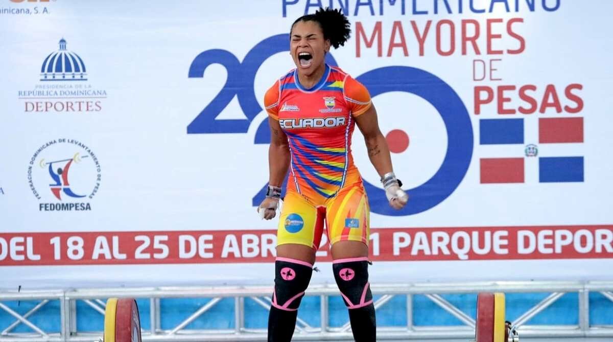 Angie Palacios, pesista ecuatoriana que se clasificó a los Juegos Olímpicos París 2024. Foto: Comité Olímpico Ecuatoriano