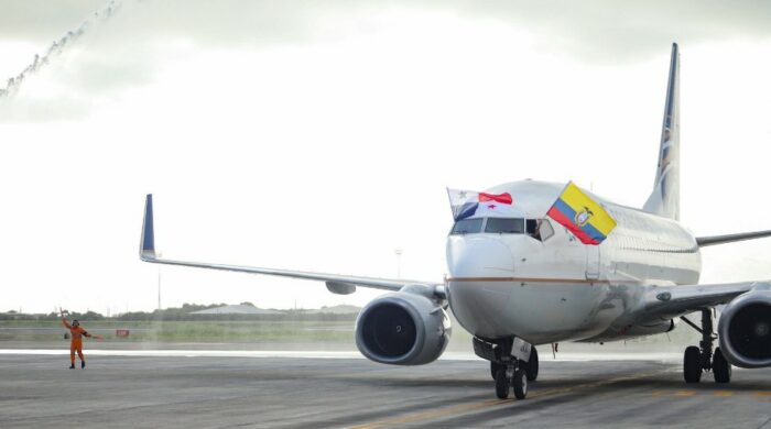 Este 27 de junio del 2023, Copa Airlines inauguró la ruta de Manta que contará con tres vuelos semanales los martes, viernes y domingos. Foto: Copa Airlines