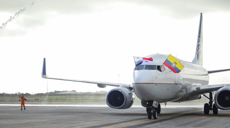Este 27 de junio del 2023, Copa Airlines inauguró la ruta de Manta que contará con tres vuelos semanales los martes, viernes y domingos. Foto: Copa Airlines