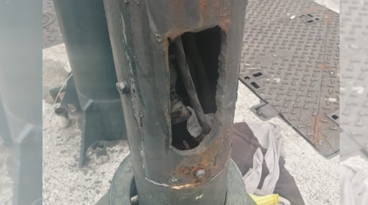 Los daños al cableado debido a los actos vandálicos causan que los semáforos no funcionen. Foto: ATM