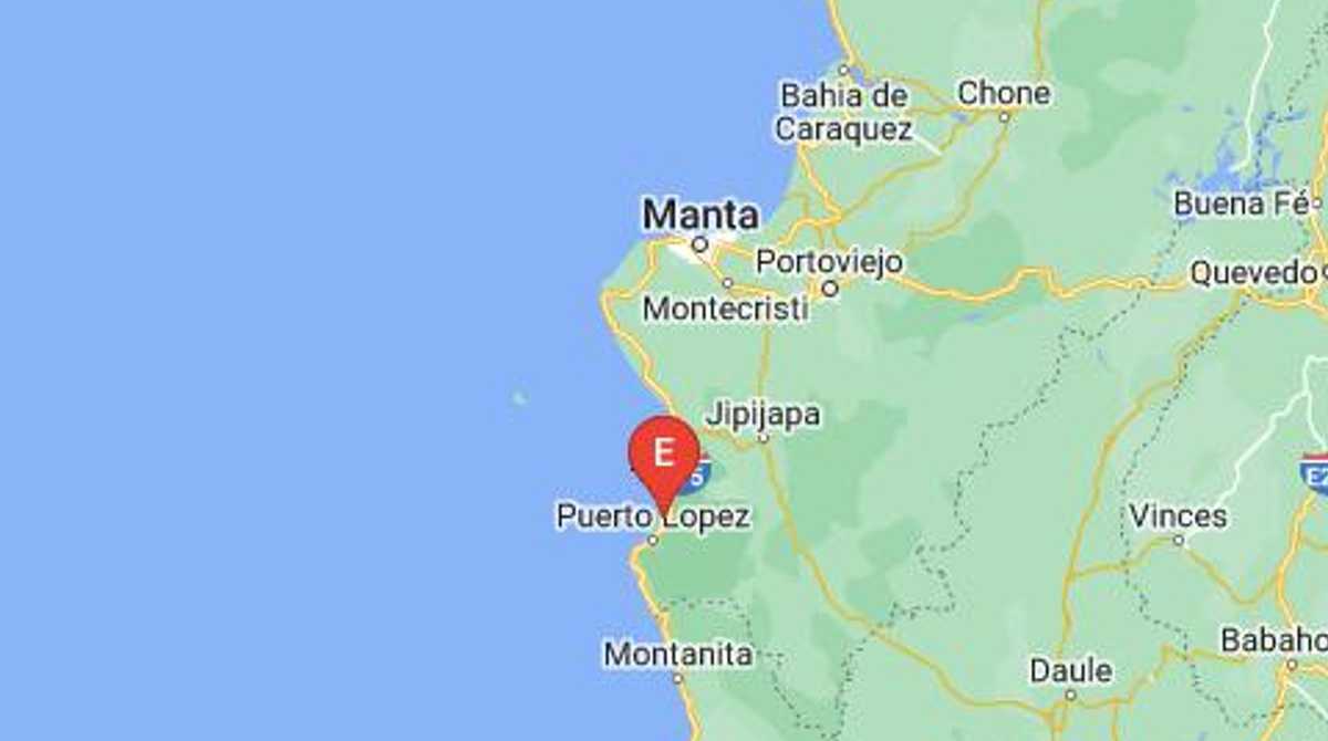 A pocos kilómetros de Puerto López se se registró un nuevo sismo. Foto: Cortesía