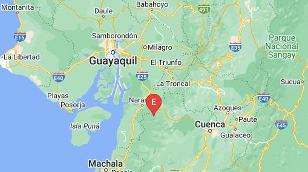 El sismo de magnitud 4.5 en Naranjal, Guayas, se sintió en otros cantones de Ecuador. Foto: Twitter Instituto Geofísico