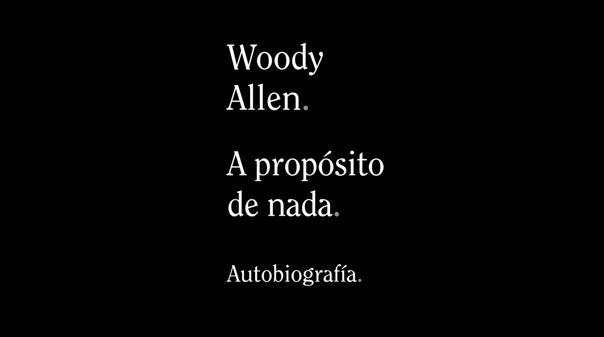 La portada de la autobiografía del cineasta neoyorquino, Woody Allen. Foto: Cortesía Alianza Editorial