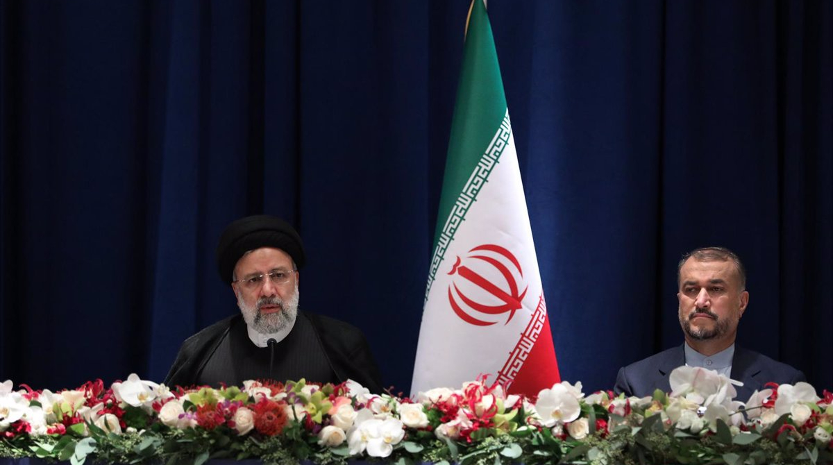 El presidente iraní, Ebrahim Raisi, presenciando una reunión, en la Asamblea General de la ONU. Foto: Europa Press