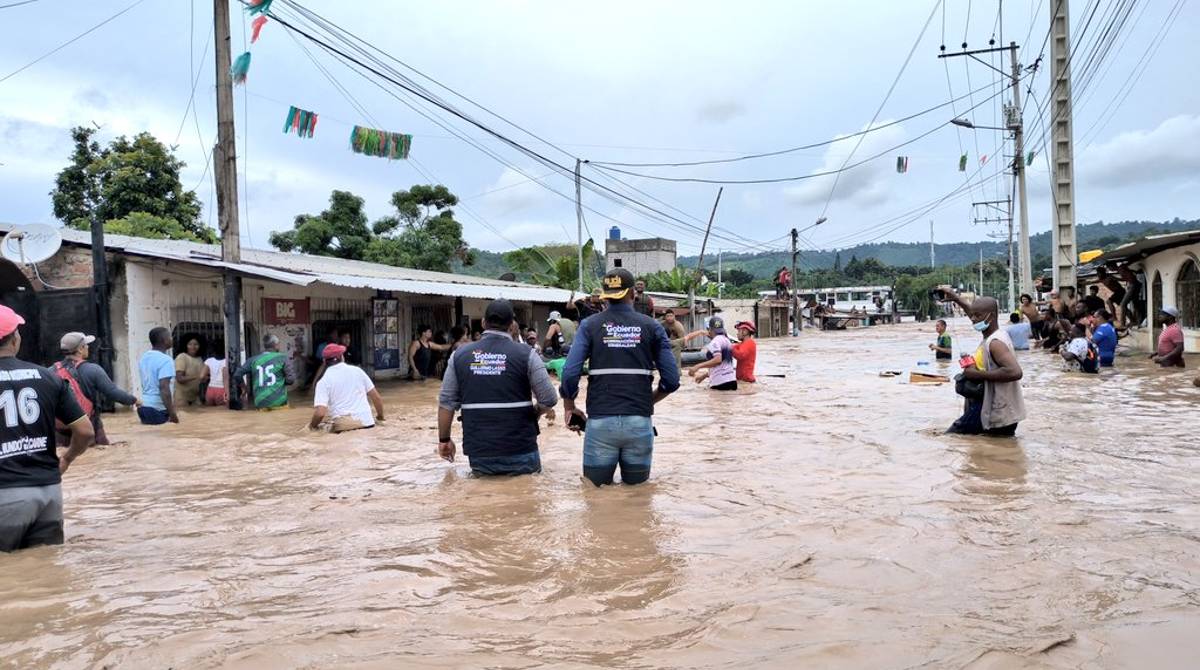 Existe preocupación por posibles inundaciones como las ocurridas en Esmeraldas, por el fenómeno de El Niño. Foto: Gobernación Esmeraldas