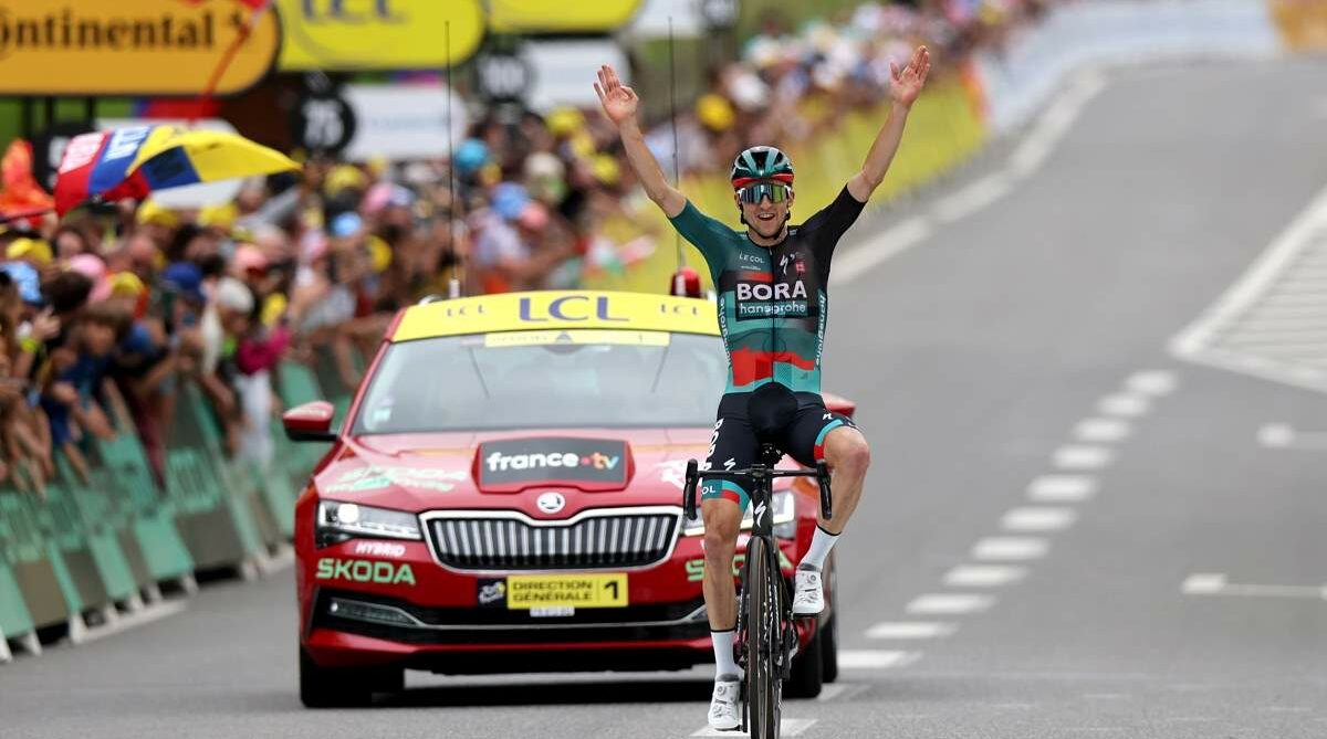 El australiano Jai Hindley ganó la etapa 5 del Tour de Francia. Foto: EFE