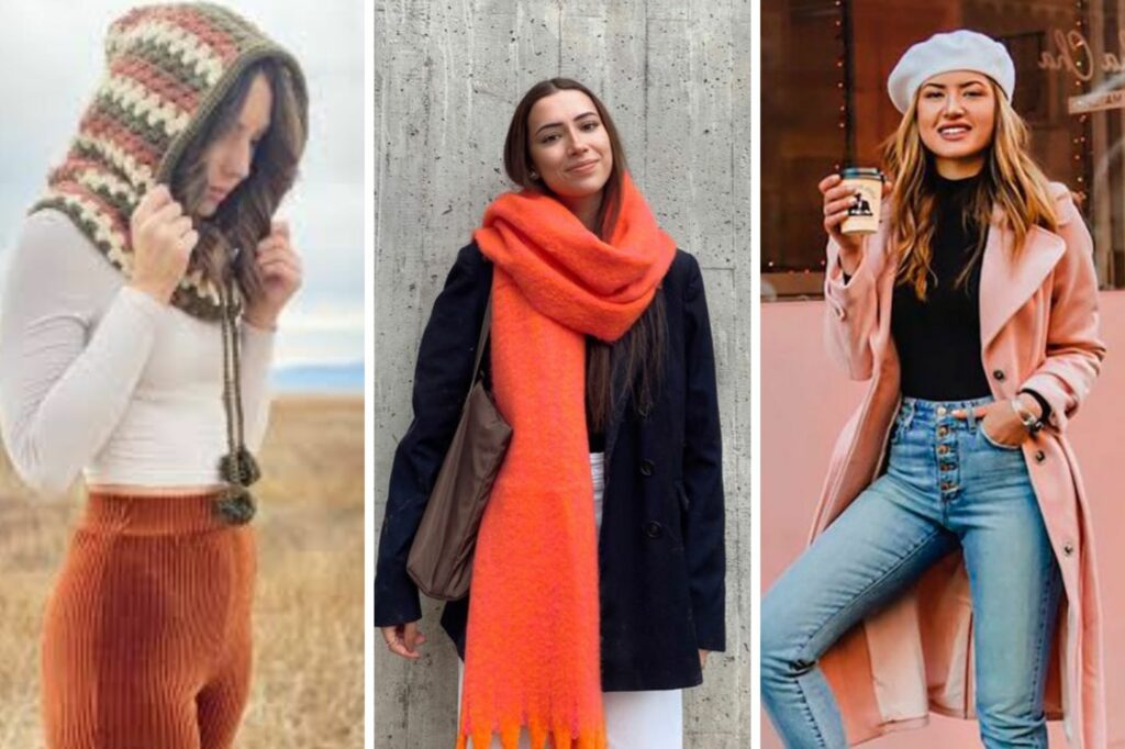 Las bufandas y gorros ayudan a vestirse en capas. Fotos: Pinterest