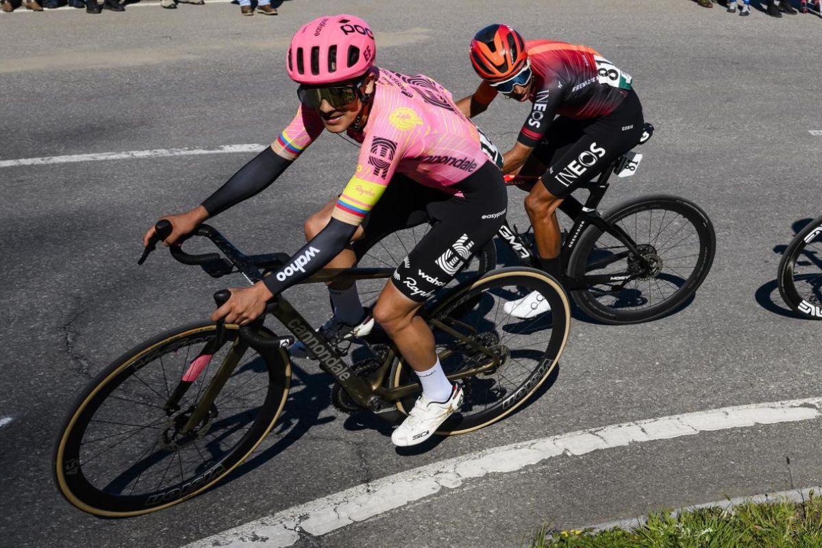 Richard Carapaz, ciclista ecuatoriano en el Tour de Romandía. Foto: EFE