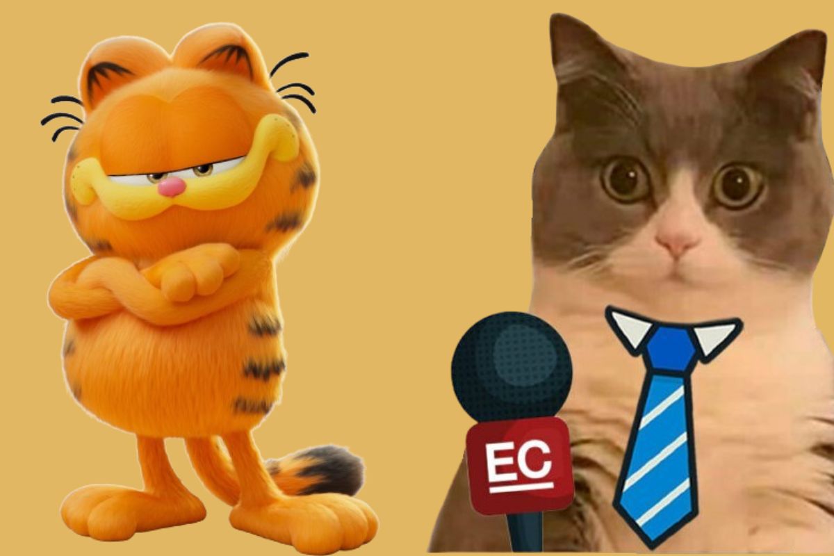 Las voces en español de la película 'Garfield: Fuera de Casa' saludaron al querido Michimercio. Foto: Captura de pantalla.