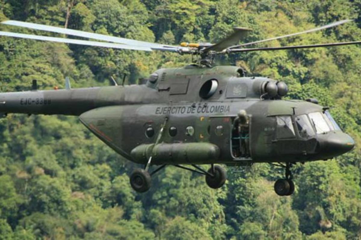 Imagen referencial de un helicóptero Mi 17. Foto: X Ejército de Colombia