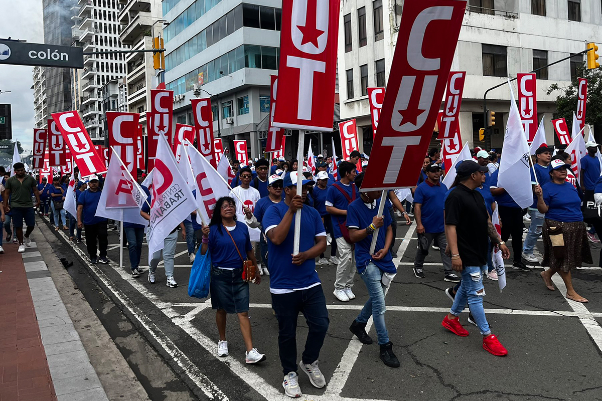 Distintas agrupaciones participarán de algunas marchas que se realizarán en Quito y Guayaquil este 1 de Mayo. Foto: X CUT Ecuador