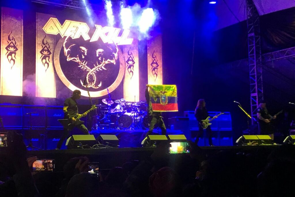 Overkill, pionera del thrash metal, cumplió las expectativas con un show lleno de moshpits. Foto: Richard Jiménez/EL COMERCIO.