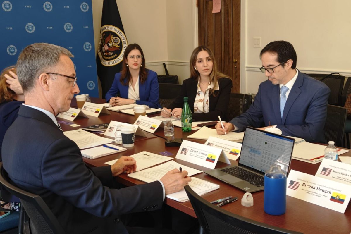 Quinta reunión del Consejo de Comercio e Inversiones (TIC) entre Estados Unidos y Ecuador. Foto: Ministerio de Producción.