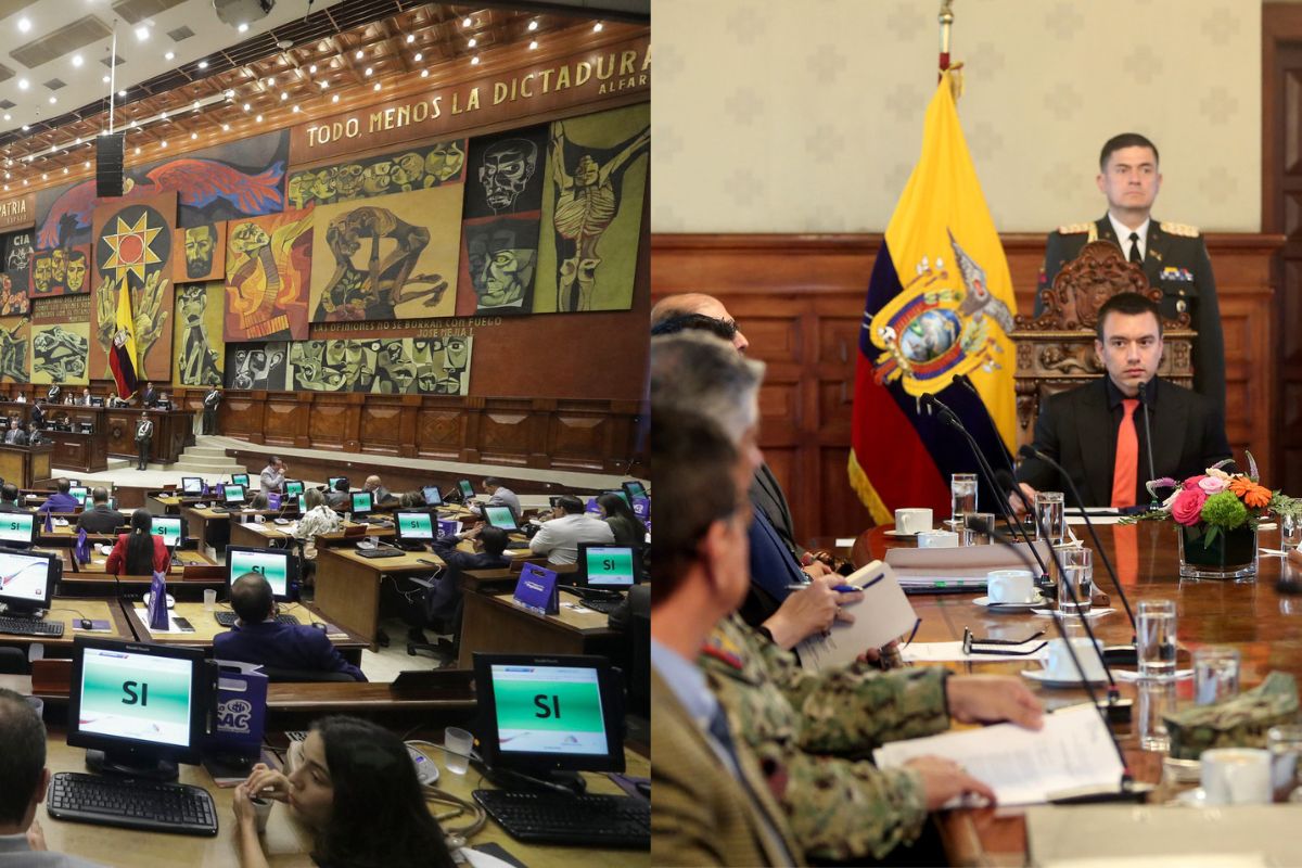Tanto el Presidente de Ecuador como la Asamblea empezaron funciones en noviembre de 2023. Foto: Flickr Asamblea y Presidencia