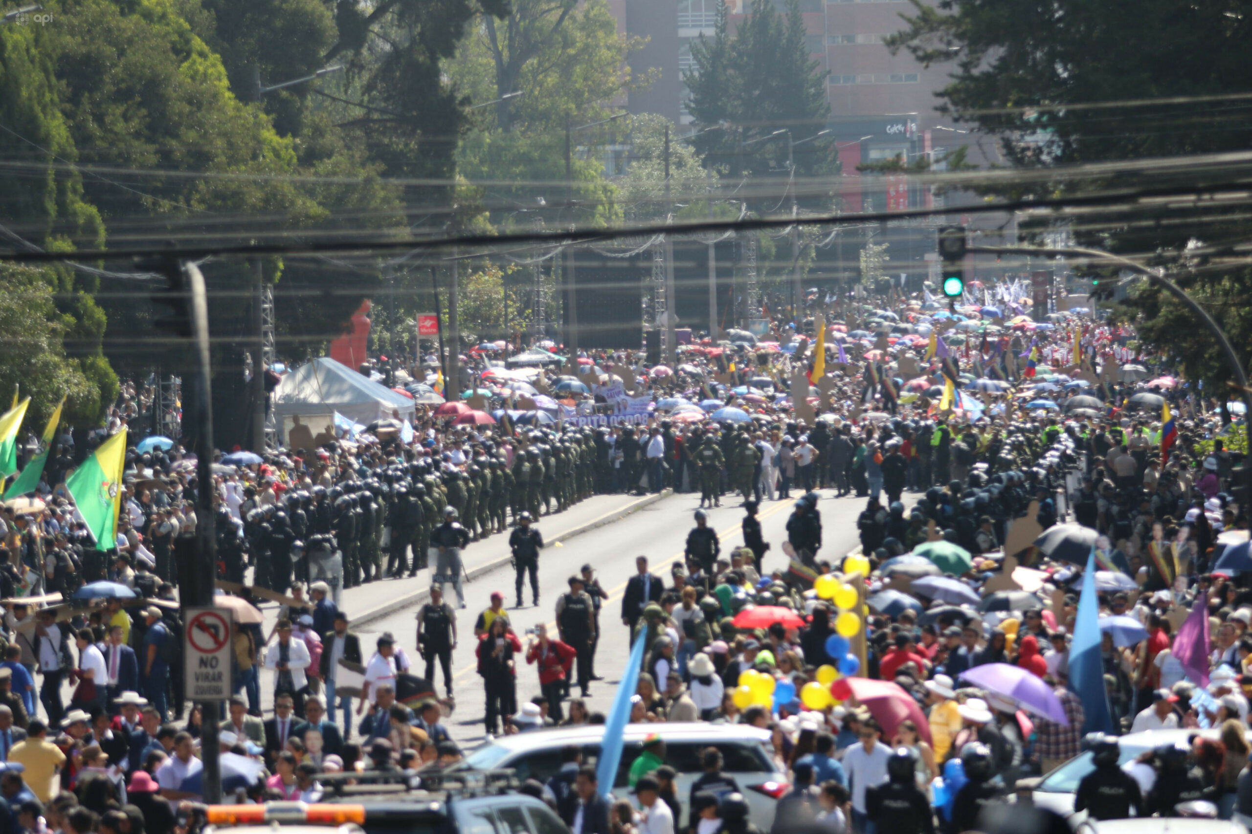 Seguidores de Noboa llegaron de provincias y distintos sectores de Quito.