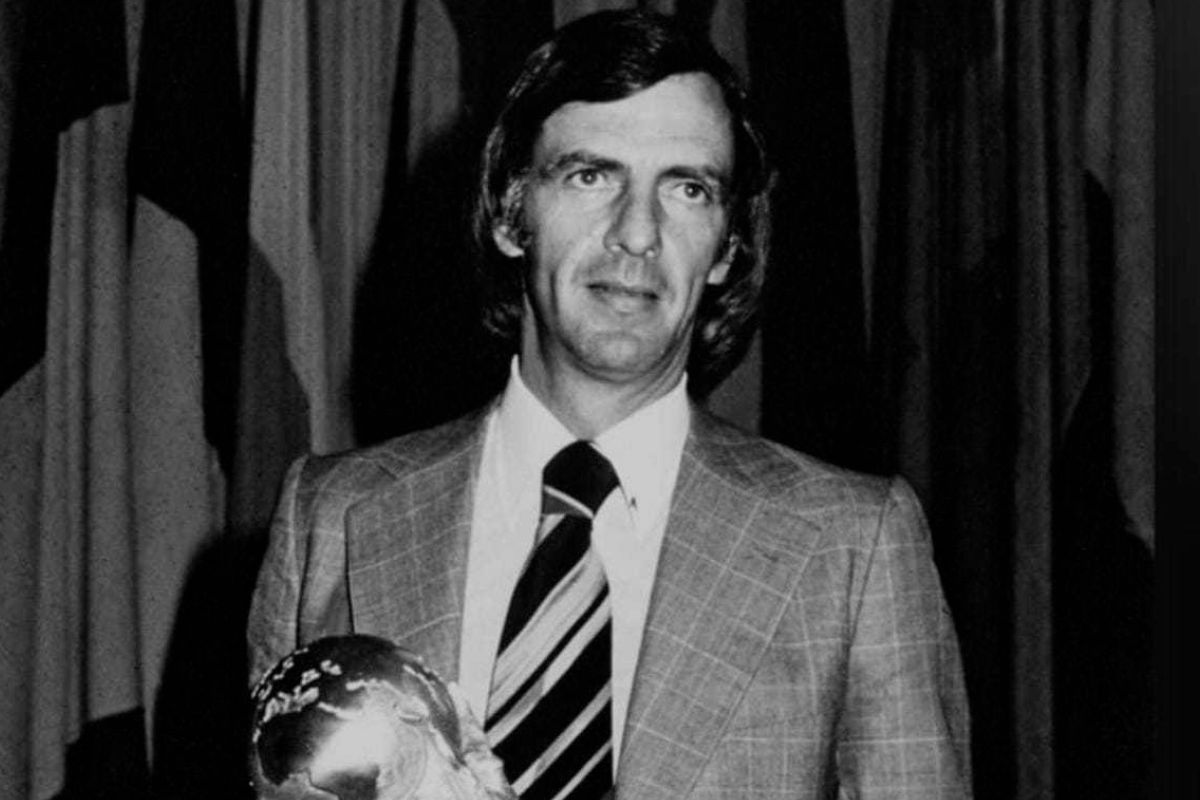 César Menotti tras ganar la Copa del Mundo con Argentina en 1978. Foto: Instagram César Menotti