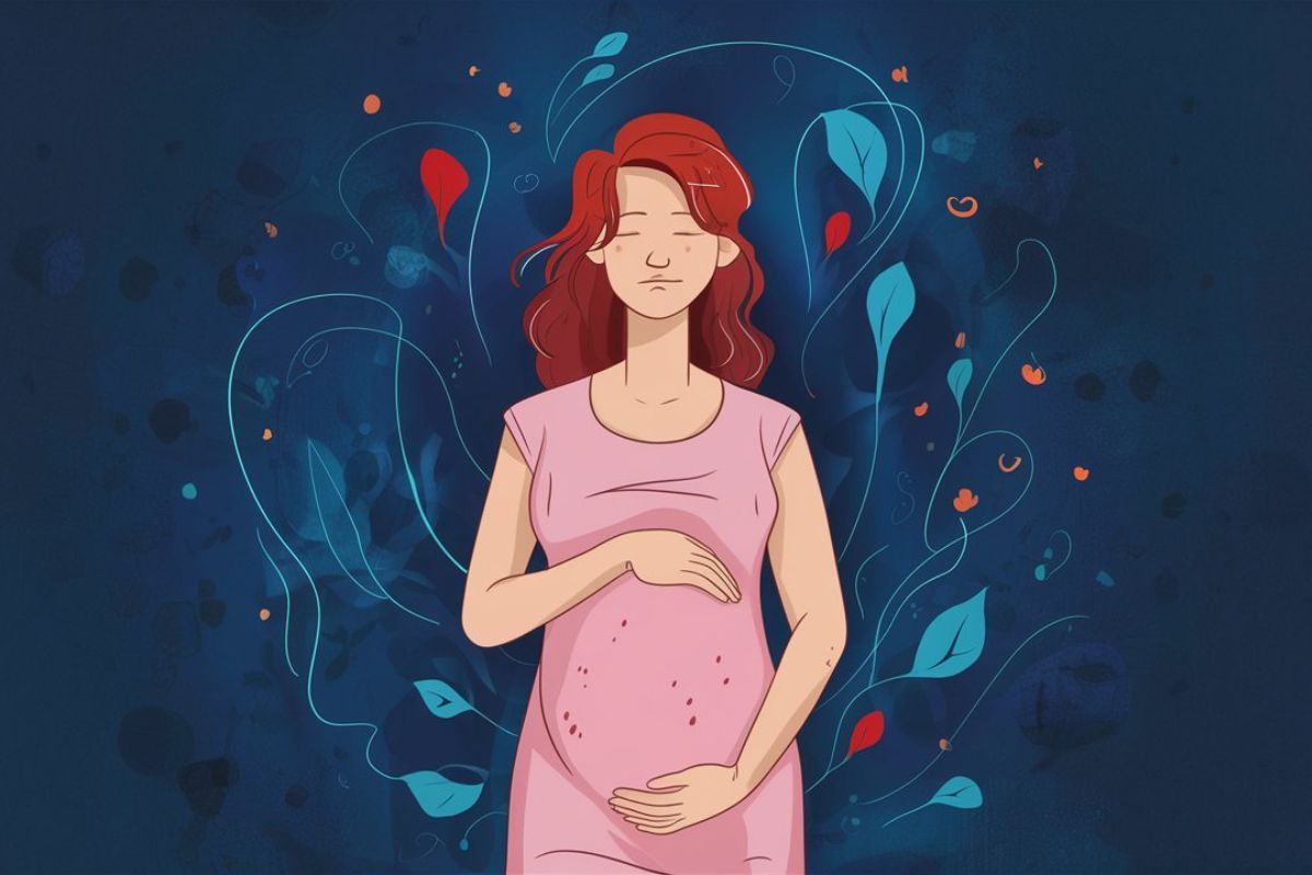 Imagen creada en Ideogram con el prompt: Derechos y protección mujer embarazada.