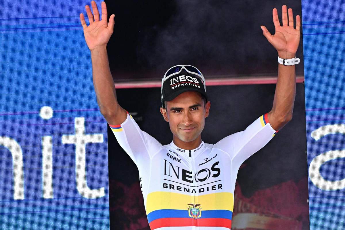 Jhonatan Narváez, ciclista ecuatoriano del Ineos en el Giro de Italia 2024. Foto: EFE