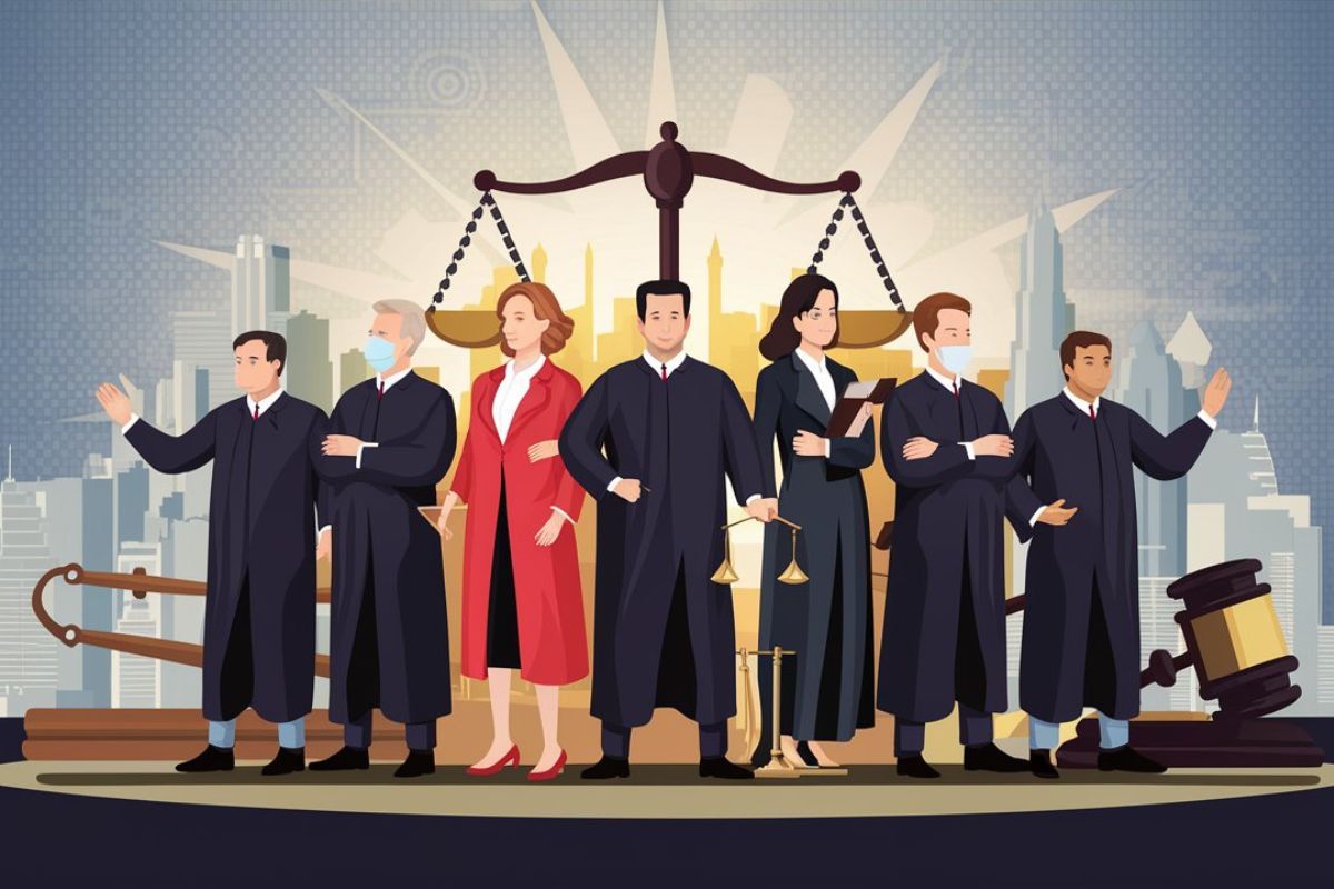 Imagen creada en ideogram con el prompt: Jueces imparciales e independientes.