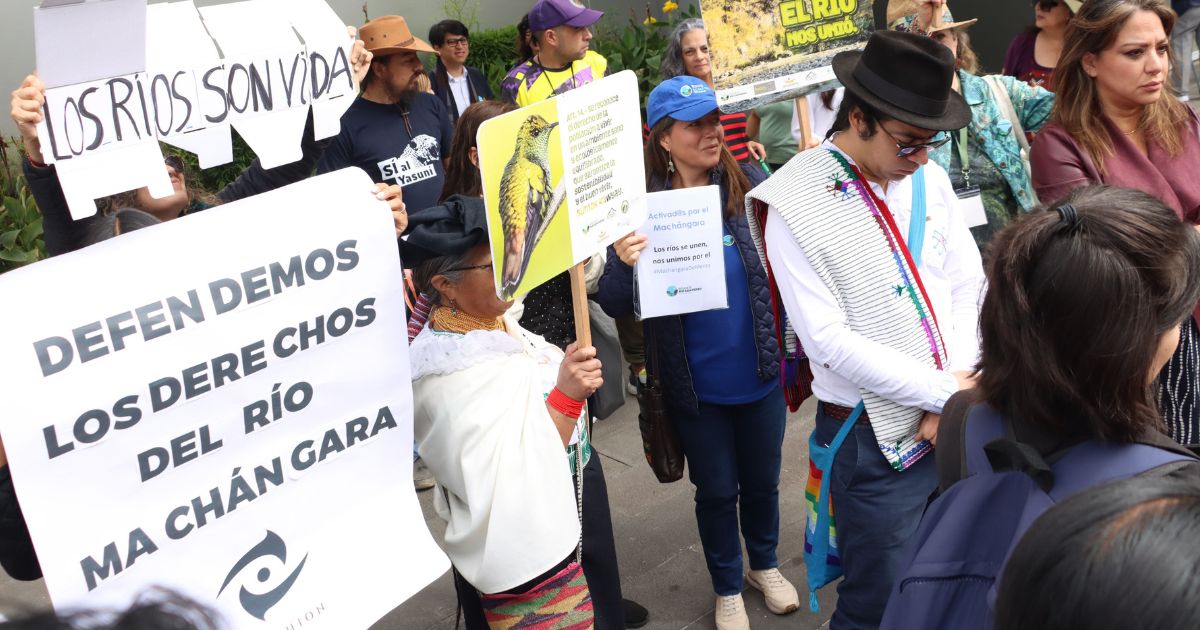 Grupos sociales piden los derechos del río Machángara de Quito. Foto_ API