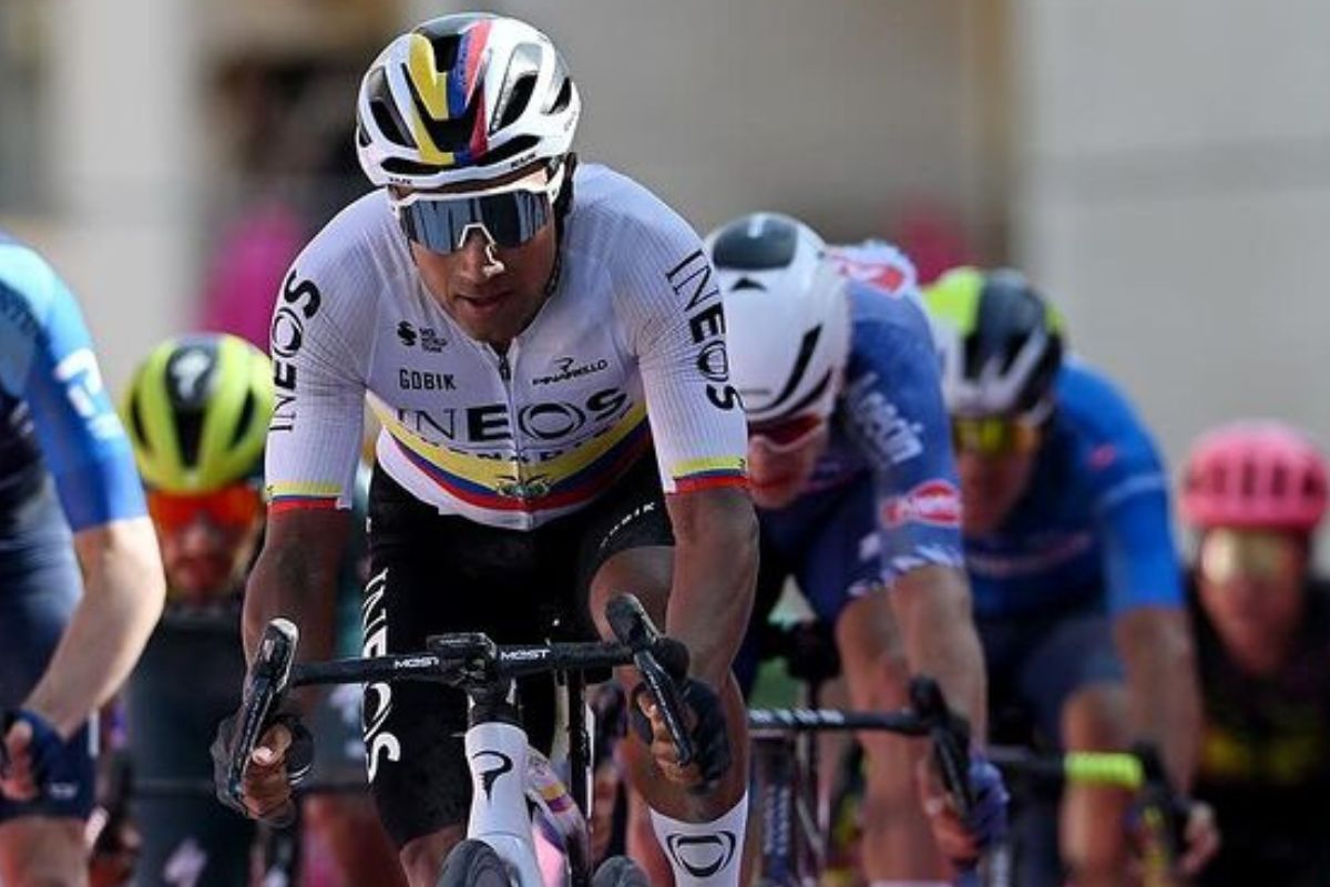 Jhonatan Narváez, ciclista ecuatoriano del Team Ineos en el Giro de Italia.