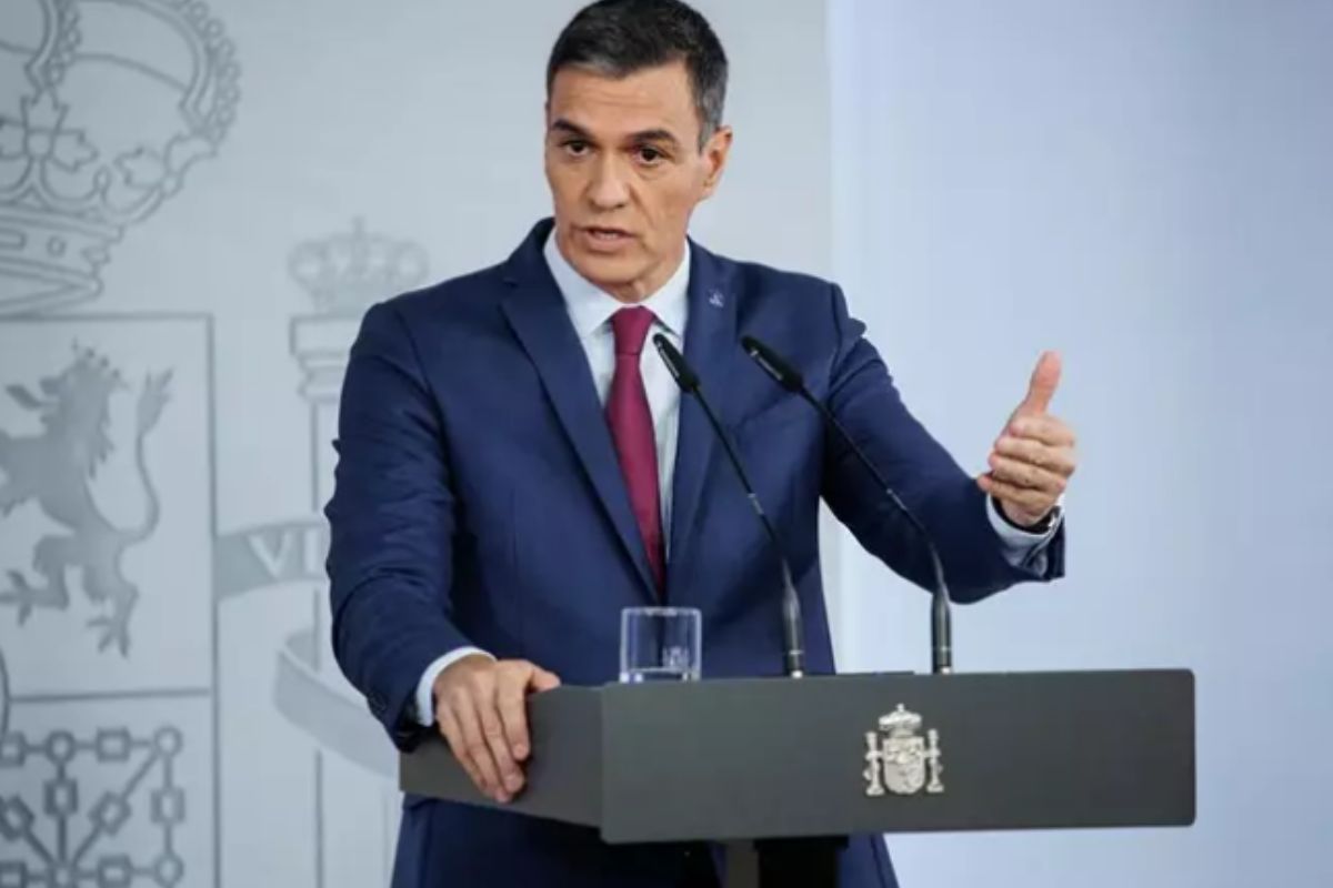 Pedro Sánchez, ofrece una rueda de prensa.