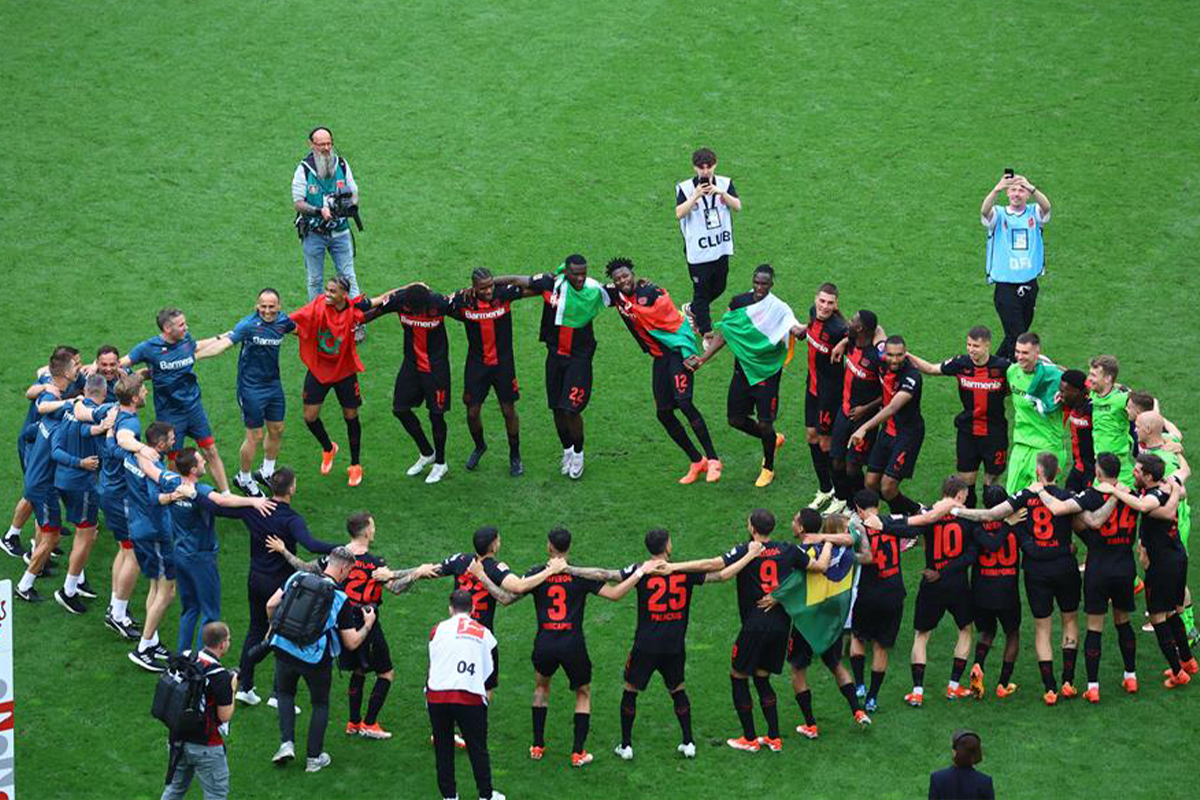 El equipo dirigido por el español, Xabi Alonso, se coronó como campeón de la Bundesliga. Foto: EFE