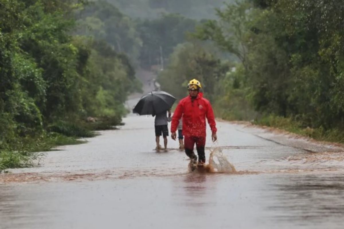 Fotografía cedida por el Gobierno Río Grande Do Sul de las inundaciones. Foto: Lauro Alves/EFE