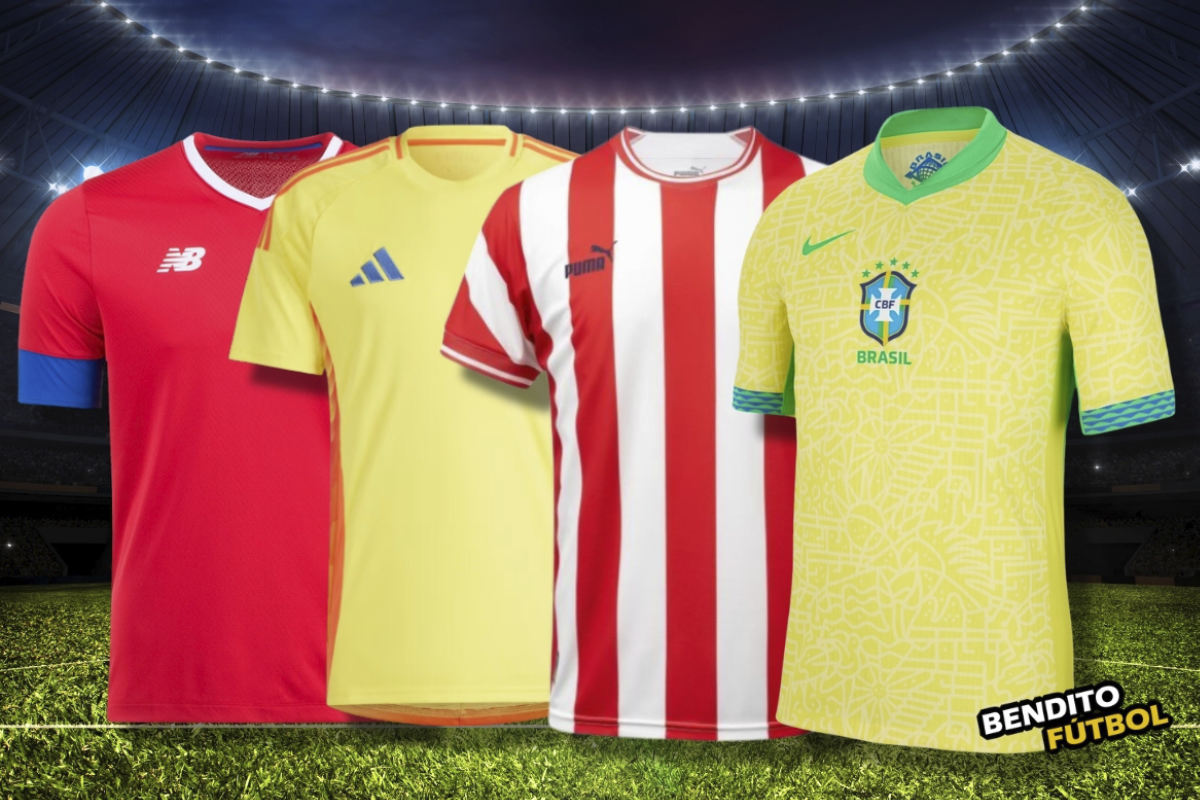 Camisetas de las selecciones que conforman el grupo D de la Copa América 2024.
