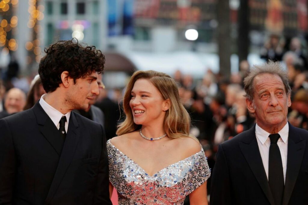 Louis Garrel, Lea Seydoux y Vincent Lindon asisten a la proyección y ceremonia de apertura de la película 'Le Deuxième Acte'. Foto: EFE