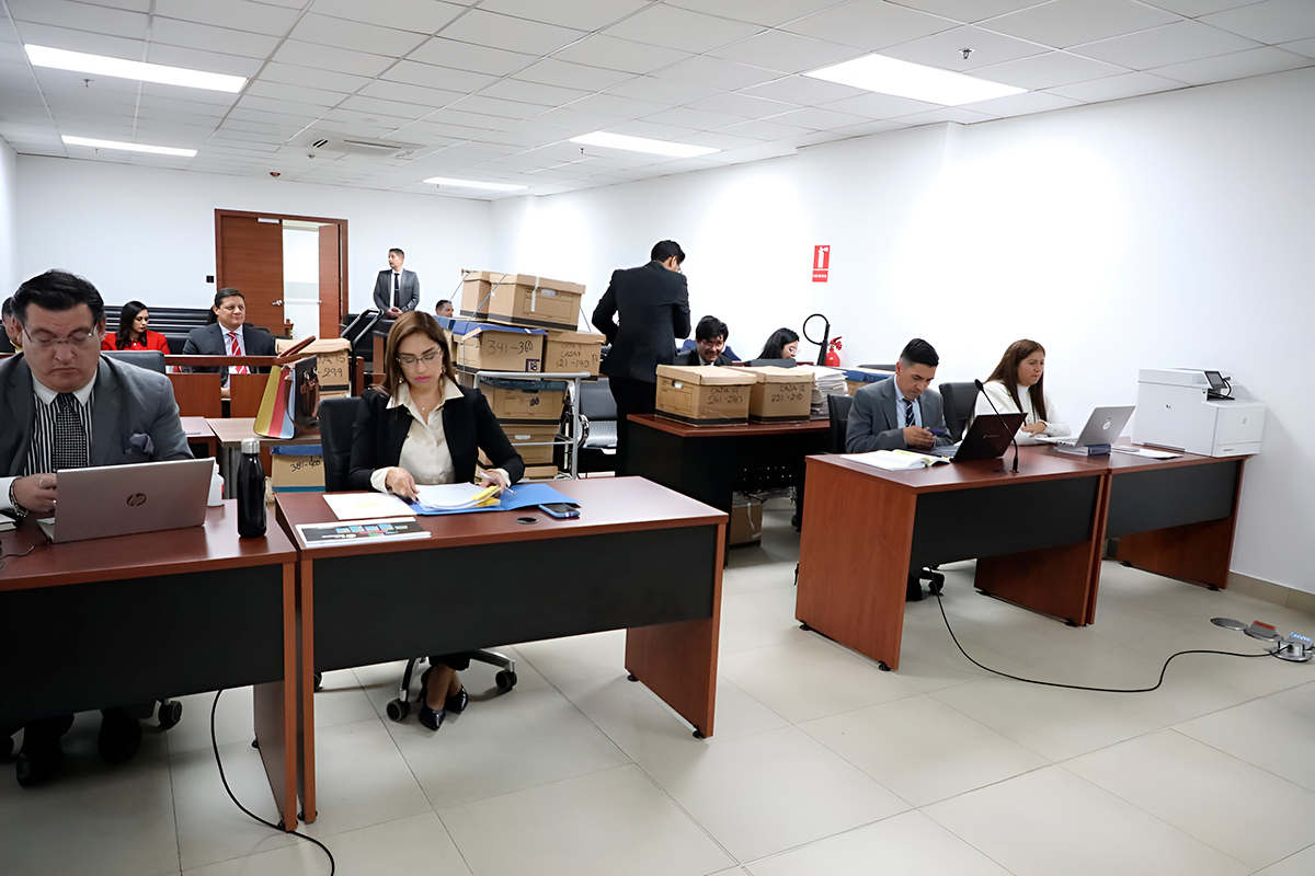 Audiencia sobre el caso ‘Encuentro’ el pasado 19 de febrero de 2024. Foto: X Fiscalía General del Estado