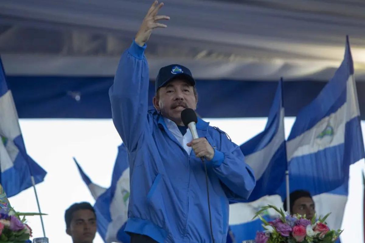 Daniel Ortega durante uno de sus discursos.