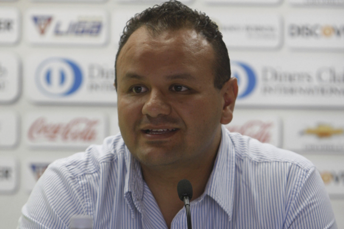 Diego Castro en 2012 como dirigente de Liga de Quito.