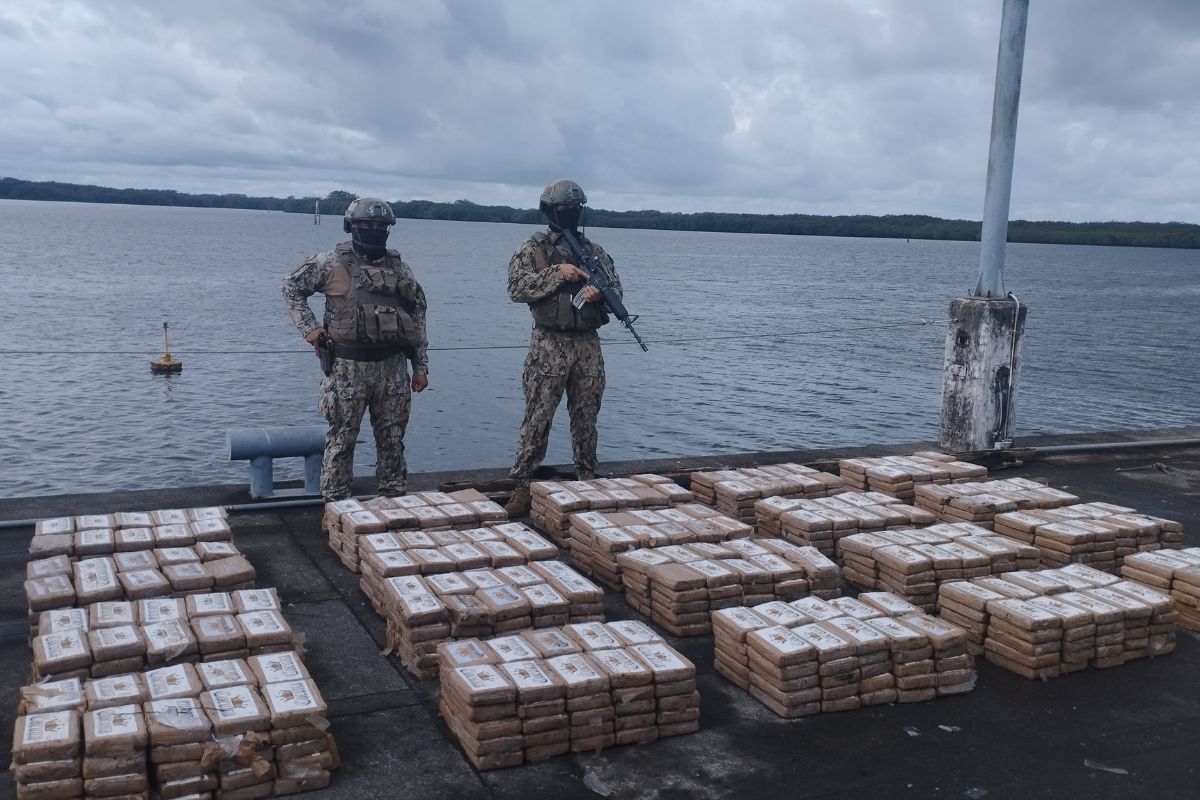 Miembros de las Fuerzas Armadas se incautaron de una tonelada de sustancias ilícitas.