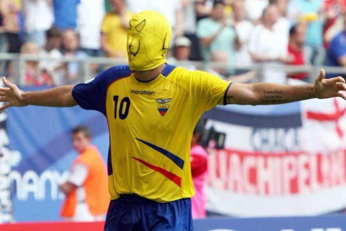 Jaime Iván Kaviedes durante el Mundial de Alemania 2006 tras anotar ante Costa Rica. Foto: La Tri