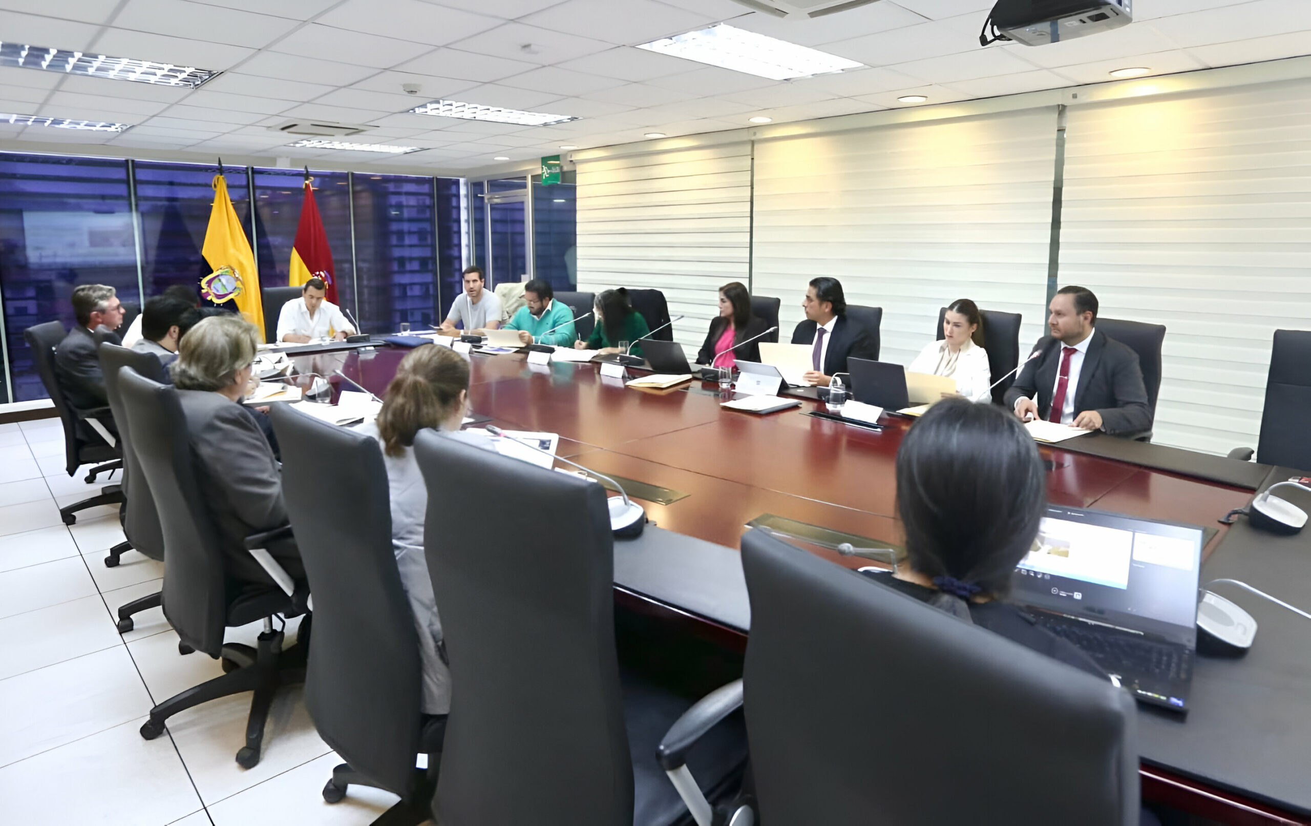 El presidente Daniel Noboa lideró la reunión del Gabinete Sectorial. Foto: X Ministerio de Energía