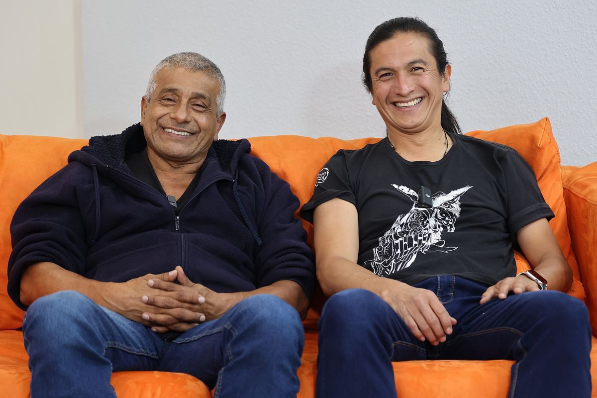 Carlos Valencia y Marco Bustos conversaron 'En El Sillón', con Alejandra Vélez. Foto: Diego Pallero/ EL COMERCIO