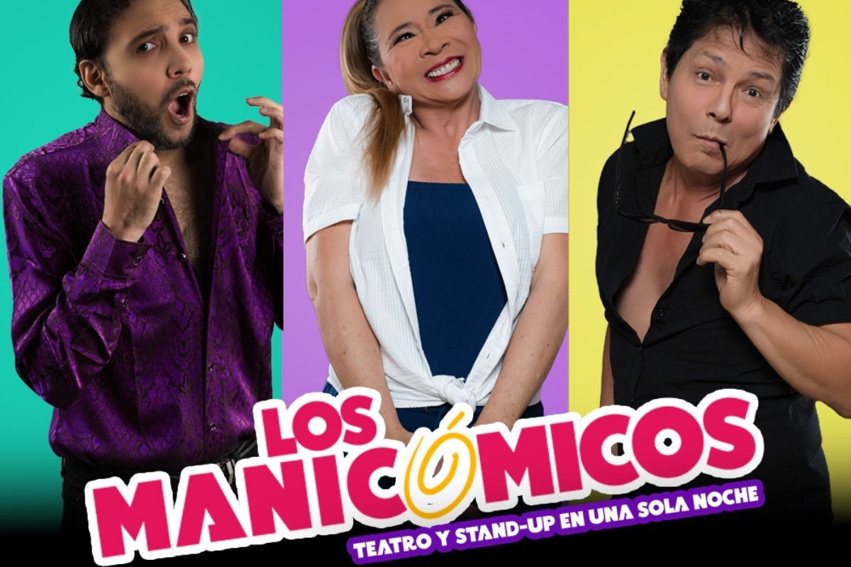 Oswaldo Segura, Sandra Pareja y Daniel Machado se unen para presentar 'Los Manicómicos', un espectáculo que fusiona 'stand-up comedy' y teatro. Foto: Cortesía Daniel Machado.