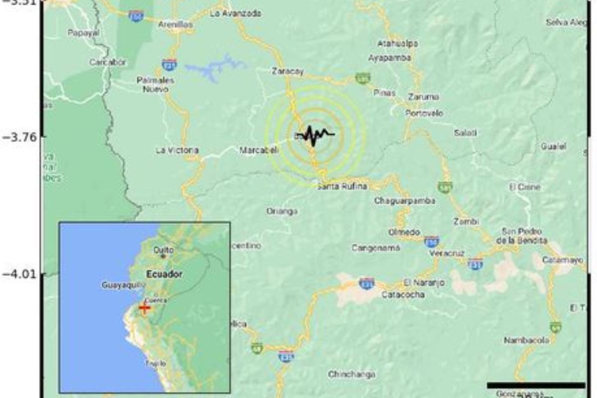 El temblor se registró en El Oro, en la región costera de Ecuador