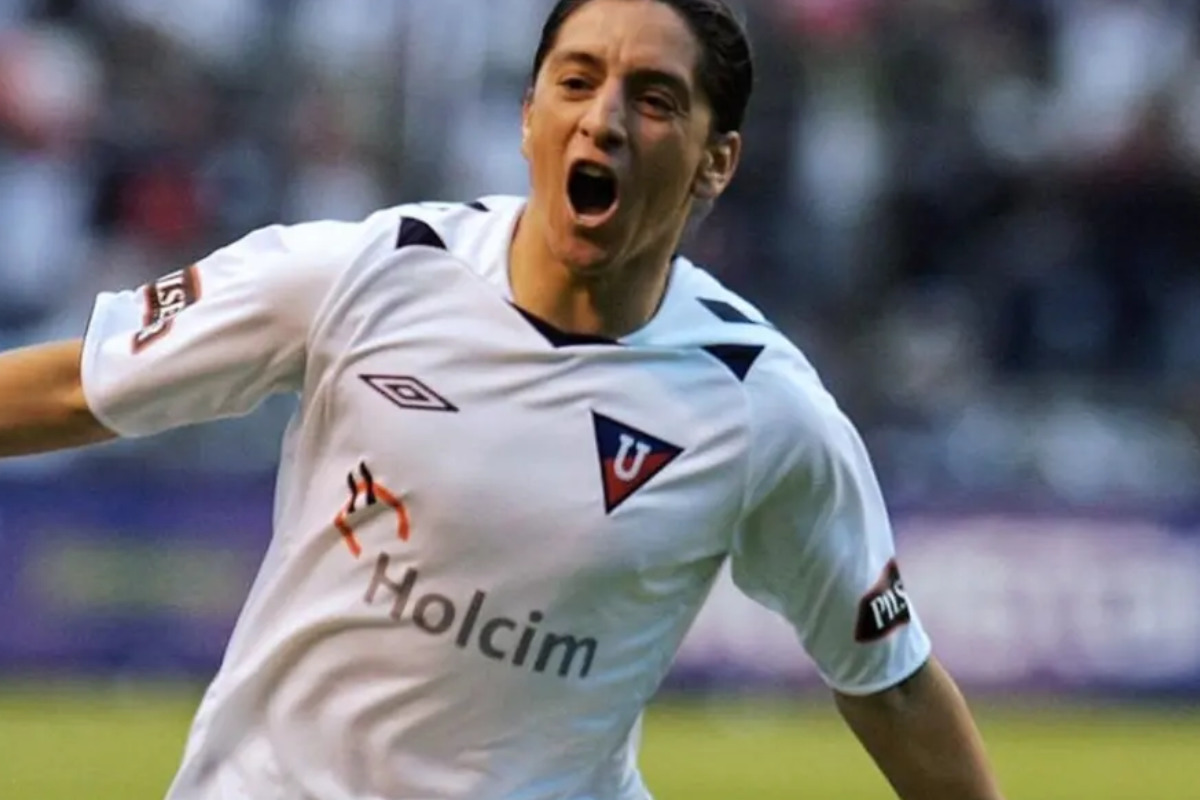 Damián Manso con Liga de Quito en el 2008.